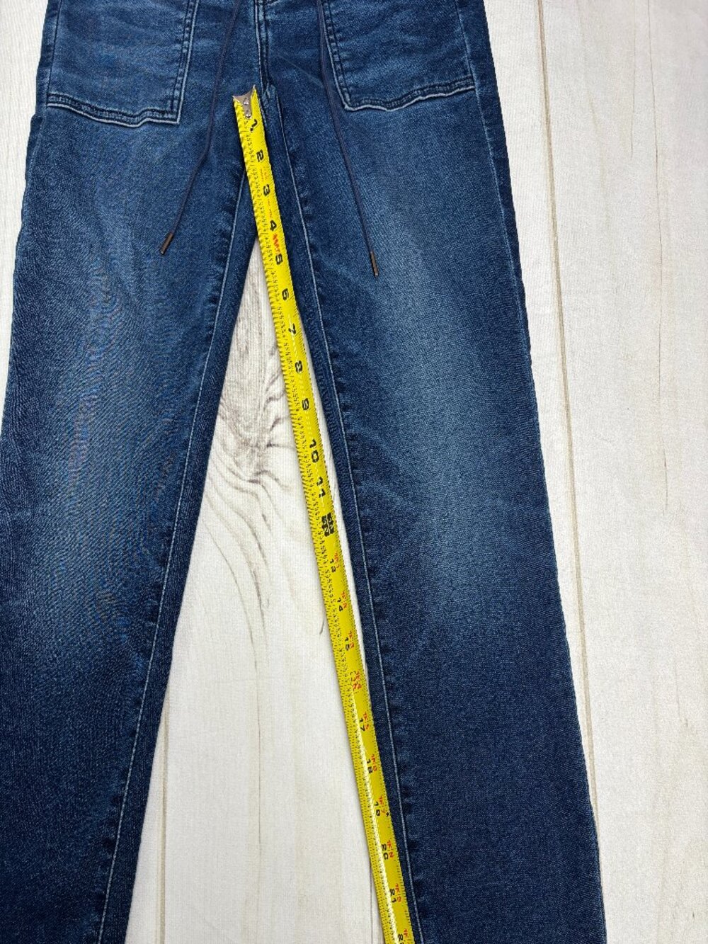 American Eagle Next Level Denim Joggers Women 4 Regular Mid Rise Stretch Blue - Picture 13 of 14
